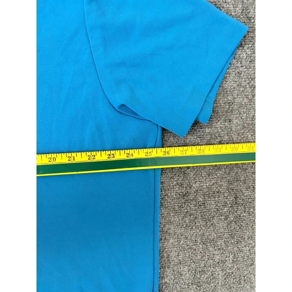 The North Face Mens Blue Short Sleeve Pique Performance Polo Shirt XXL 7656